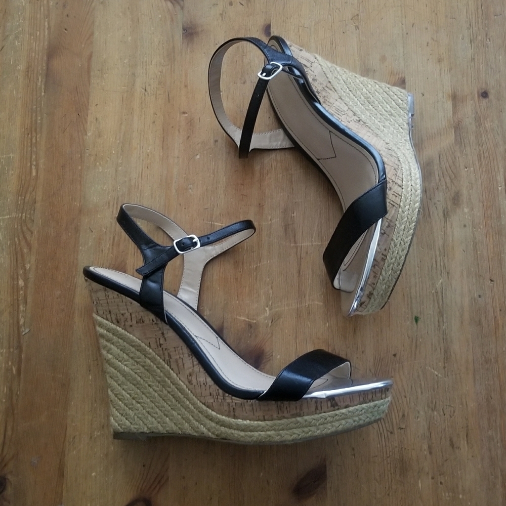 Charles by Charles David Black Wedge Sandal